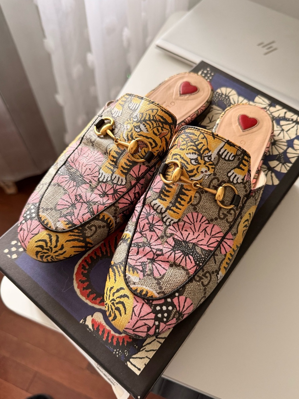 Women’s Gucci Slides Bengal Pink & Yellow